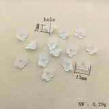 Clear Flower Frosted Beads Jewelry DIY Parts