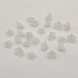 Clear Flower Frosted Beads Jewelry DIY Parts