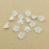 Clear Flower Frosted Beads Jewelry DIY Parts