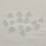 Clear Flower Frosted Beads Jewelry DIY Parts