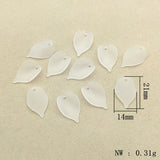 1600pcs Clear Leaf Frosted Beads for DIY Jewelry