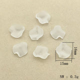 Clear leaf Frosted Beads For Jewelry DIY Parts