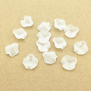 Clear leaf Frosted Beads For Jewelry DIY Parts
