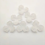160pcs Clear Flower Frosted Beads For Jewelry Necklace/Earrings DIY Parts