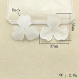 160pcs Clear Flower Frosted Beads For Jewelry Necklace/Earrings DIY Parts