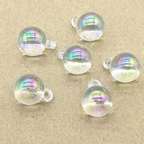 16mm 100pcs Aurora Effect Round Ball Charm DIY Jewelry Findings
