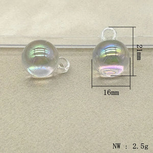 16mm 100pcs Aurora Effect Round Ball Charm DIY Jewelry Findings