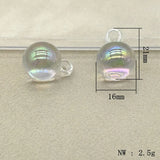 16mm 100pcs Aurora Effect Round Ball Charm DIY Jewelry Findings