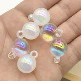 16mm 100pcs Aurora Effect Round Ball Charm Jewelry Findings & Components