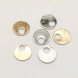 16mm 100pcs Copper Pendant Round Charm for Necklace Earrings DIY Parts