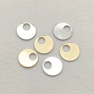 16mm 100pcs Copper Pendant Round Charm for Necklace Earrings DIY Parts