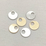16mm 100pcs Copper Pendant Round Charm for Necklace Earrings DIY Parts