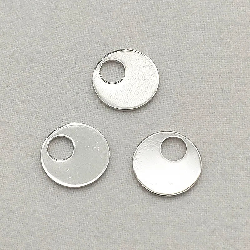 16mm 100pcs Copper Pendant Round Charm for Necklace Earrings DIY Parts