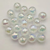 16mm 100pcs UV Aurora Effect Clear Earth Round Beads For Jewelry Earrings DIY