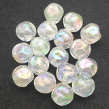 UV Aurora Effect Powder Twist Round Beads - 100pcs