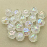 UV Aurora Effect Powder Twist Round Beads - 100pcs