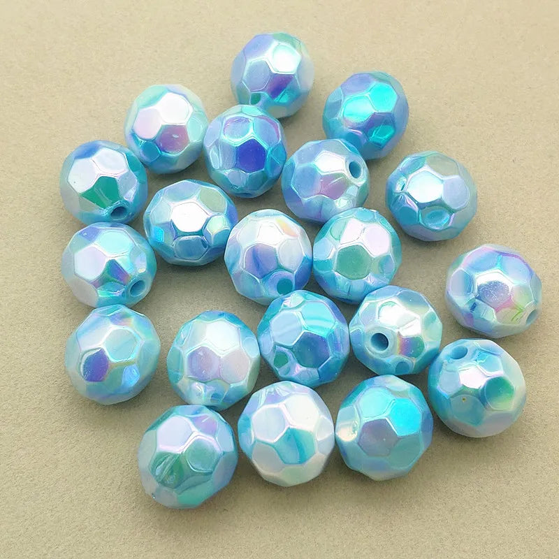 UV Aurora Effect Round Beads 16mm 100pcs