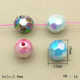UV Aurora Effect Round Beads 16mm 100pcs
