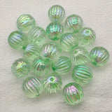 16mm 100pcs UV Clear Stripe Beads Jewelry Making DIY Parts