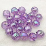 16mm 100pcs UV Clear Stripe Beads Jewelry Making DIY Parts