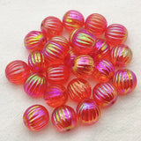 16mm 100pcs UV Clear Stripe Beads Jewelry Making DIY Parts