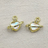 Arrival! 16mm Zinc Alloy Resin Heart Charm DIY Parts
