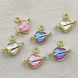 Arrival! 16mm Zinc Alloy Resin Heart Charm DIY Parts