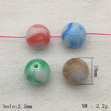 Arrival! 16mm 200pcs Double Effect Round Beads For Necklace Earrings DIY Parts
