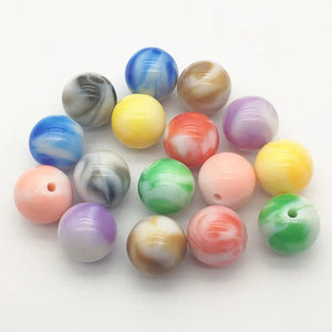 Arrival! 16mm 200pcs Double Effect Round Beads For Necklace Earrings DIY Parts