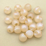 16mm 200pcs Luminous Effect Powder Slippery Ball Beads Necklace Earrings DIY