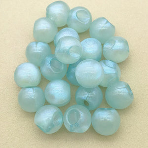 16mm 200pcs Luminous Effect Powder Slippery Ball Beads Necklace Earrings DIY
