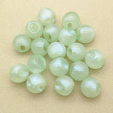 16mm 200pcs Luminous Effect Powder Slippery Ball Beads Necklace Earrings DIY