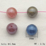 Marble Effect Powder Round Beads DIY Jewelry Parts