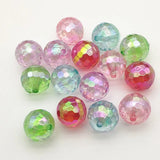 UV Effect Faceted Round Beads 16mm 200pcs for DIY Jewelry