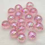 UV Effect Faceted Round Beads 16mm 200pcs for DIY Jewelry