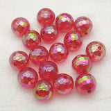 UV Effect Faceted Round Beads 16mm 200pcs for DIY Jewelry