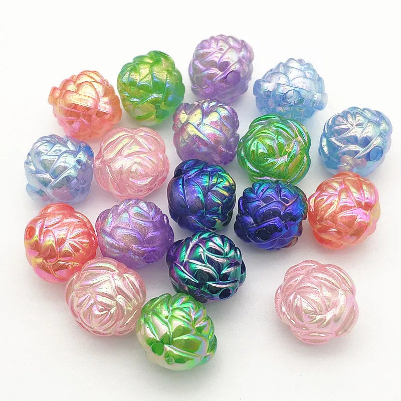 UV Magic Rose Flower Beads for Necklace Earrings DIY 90pcs