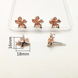 16mm 98pcs Rose Flower Stud Earring Accessories DIY Hand Jewelry