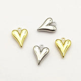 Heart Shape Charm For Necklace Earring DIY Parts Jewelry Findings & Components
