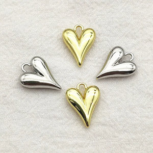 Heart Shape Charm For Necklace Earring DIY Parts Jewelry Findings & Components