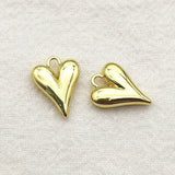 Heart Shape Charm For Necklace Earring DIY Parts Jewelry Findings & Components