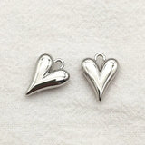 Heart Shape Charm For Necklace Earring DIY Parts Jewelry Findings & Components