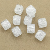 260pcs Clear Crack Cube Shape Beads DIY Jewelry Findings
