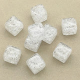 260pcs Clear Crack Cube Shape Beads DIY Jewelry Findings