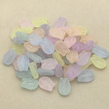650pcs Clear Frosted Tulip Acrylic Beads DIY Jewelry Findings