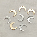 100pcs Copper Moon Pendant Charm DIY Jewelry Findings 16x14mm