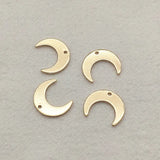 100pcs Copper Moon Pendant Charm DIY Jewelry Findings 16x14mm