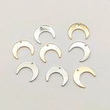 100pcs Copper Moon Pendant Charm DIY Jewelry Findings 16x14mm