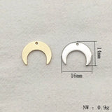 100pcs Copper Moon Pendant Charm DIY Jewelry Findings 16x14mm