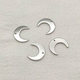 100pcs Copper Moon Pendant Charm DIY Jewelry Findings 16x14mm